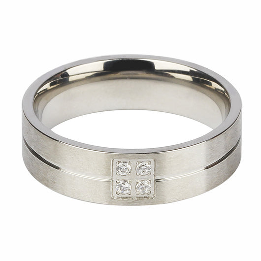 Anillo de Acero Titanio Color Acero Congelado para Hombre y Mujer - Image 7