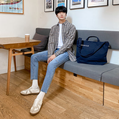 Camisa de Manga Larga Estilo Coreano para Hombre - Diseño Trendy Otoño - Image 2