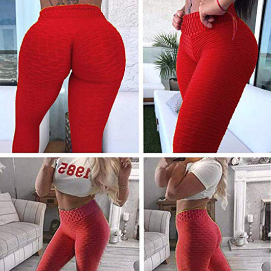 Leggins Deportivos Cintura Alta Push-Up para Mujer - Pantalones Yoga Jacquard - Image 20