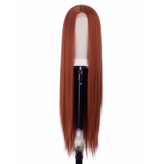 Peluca de Encaje Frontal en Fibra Térmica - Cabello Sintético Resistente al Calor - Image 4