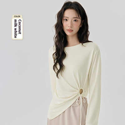 Blusa Deportiva Modal con Recortes Laterales y Cordón Ajustable - Image 5