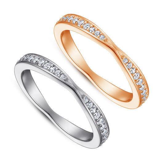 Anillo de Plata Pura con Diamantes en Círculo Completo para Mujer - Image 9