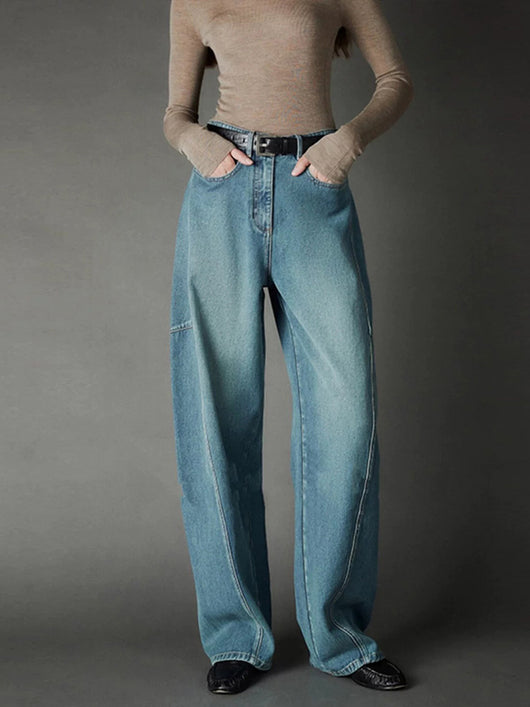 Pantalones Jeans Anchos Deconstructruidos - Estilo Casual Holgado Banana - Image 19