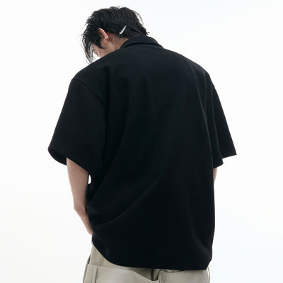 Polo Deconstruido de Algodón con Cuello Múltiple - Manga Corta - Image 5