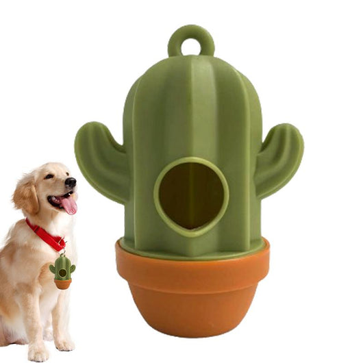 Dispensador de Bolsas para Desechos de Mascota con Diseño de Cactus