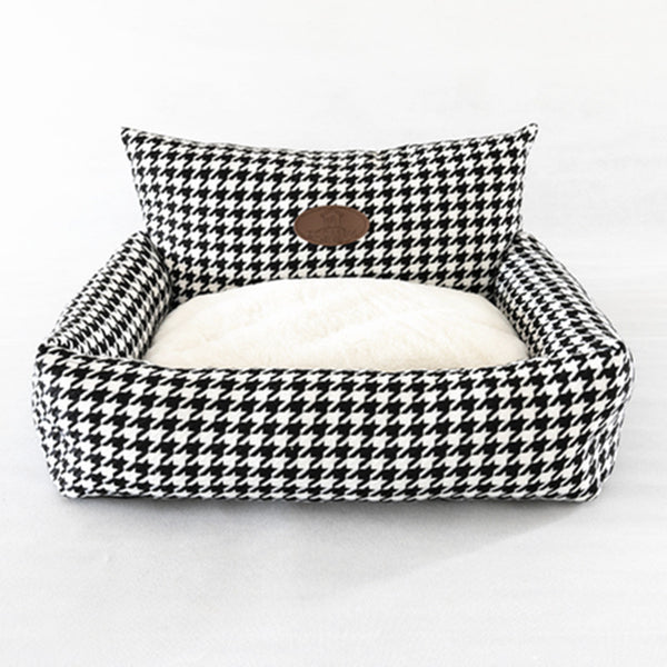 Sofá Cama para Gatos con Diseño Pata de Gallo - Funda Extraíble y Lavable - Image 3