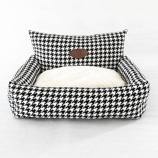 Sofá Cama para Gatos con Diseño Pata de Gallo - Funda Extraíble y Lavable - Image 3