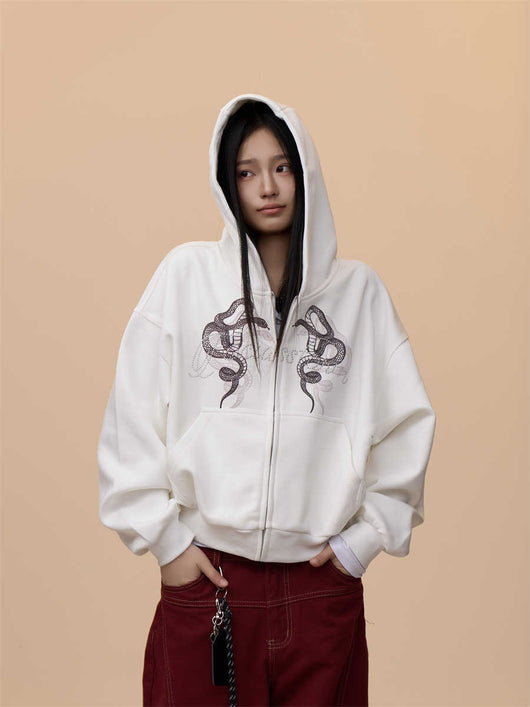 Sudadera Estampada con Capucha Retro para Mujer - Image 5