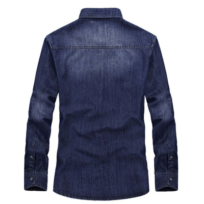Camisa Vaquera Casual de Manga Larga para Hombre - Image 5