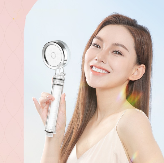Cabezal de Ducha con Filtro Vitamina C y Desclorador de Agua Suave
