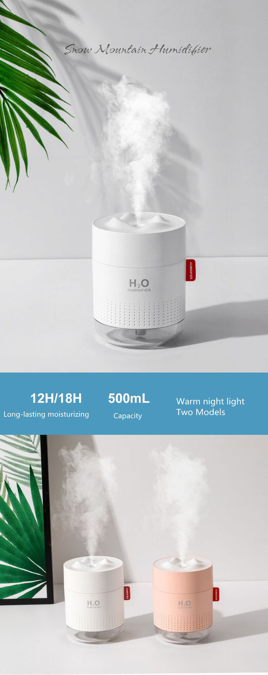 Humidificador Portátil Snow Mountain con Luz Nocturna LED - Difusor Ultrasónico 500ml - Image 17