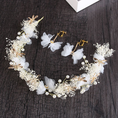 Tocado Nupcial de Gipsófila en Seda - Elegancia Delicada para tu Boda - Image 2