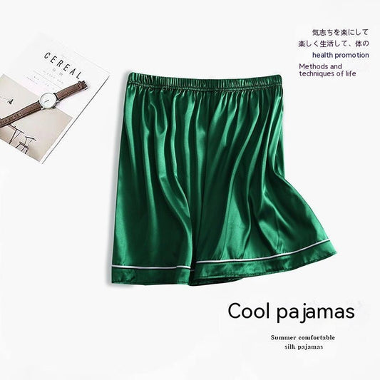Pantalones Cortos Pijama Hombre Talla Grande Seda Hielo Ultrafino - Image 2