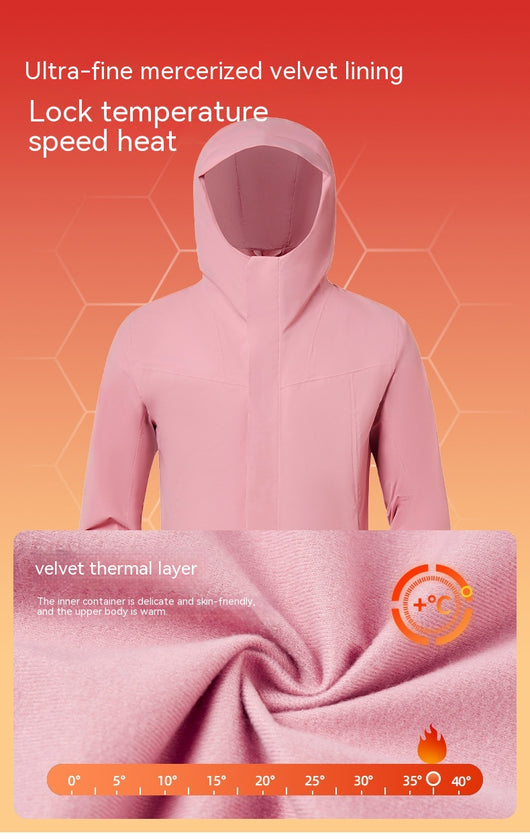 Chaqueta Impermeable de Lana Térmica con Cinta Reflectante de Seguridad - Image 8