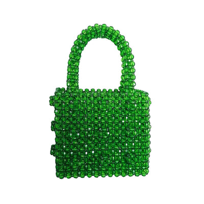Bolso Tejido a Mano con Perlas de Verano - Image 2