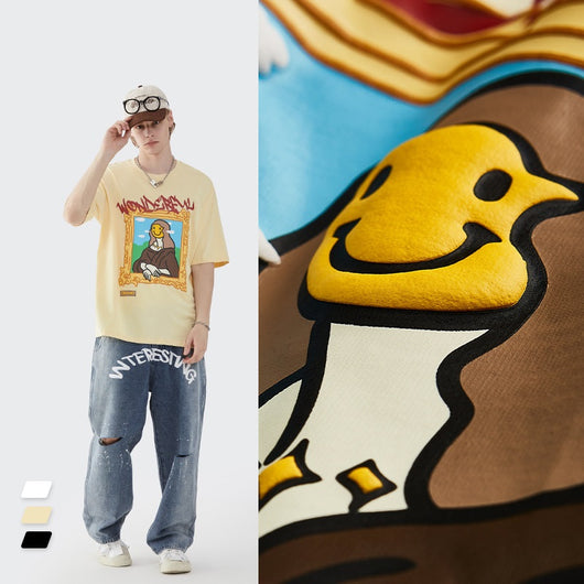 Camiseta Clásica Suelta Estampada de Manga Corta para Hombre - Image 2