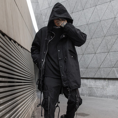Abrigo Anorak Holgado Casual de Moda Oscura para Hombre - Image 11