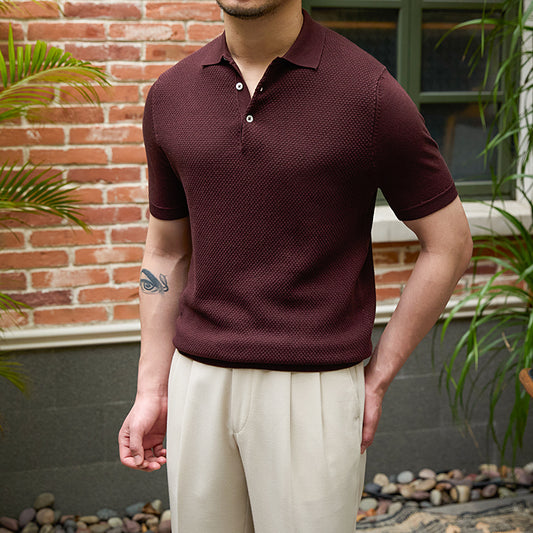 Polo Casual de Punto Manga Corta