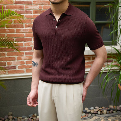 Polo Casual de Punto Manga Corta