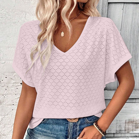Camiseta Hueca Jacquard para Mujer - Image 7