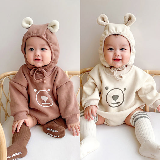 Mameluco Largo Coreano para Bebé Niña con Diseño Divertido