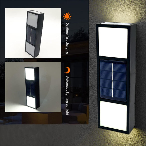 Lámpara Solar de Pared Exterior con Sensor Bidireccional y Atmósfera Decorativa