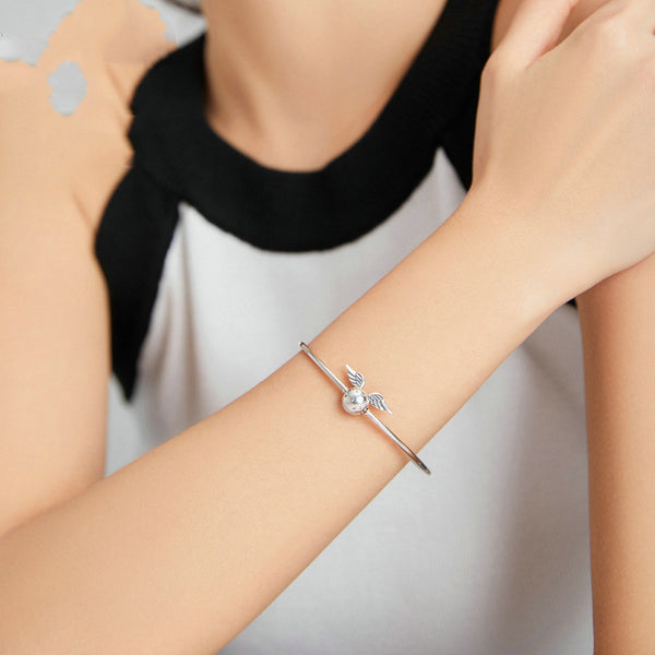 Pulsera Alas de Hada con Circones en Plata de Ley