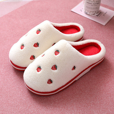 Pantuflas de Invierno Mujer Algodón Frutal - Comodidad y Calidez para Casa