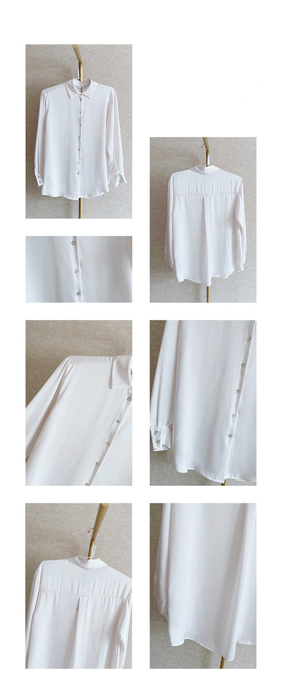 Camisa Blanca Holgada Estilo Western para Mujer - Versátil y Moderna - Image 11