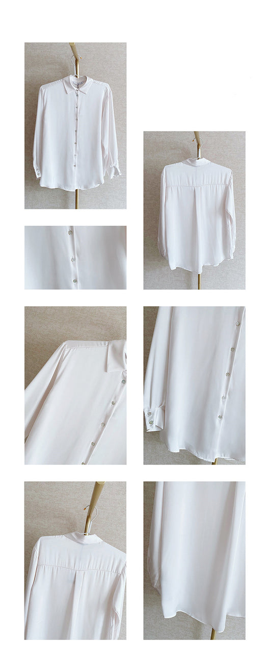 Camisa Blanca Holgada Estilo Western para Mujer - Versátil y Moderna - Image 11
