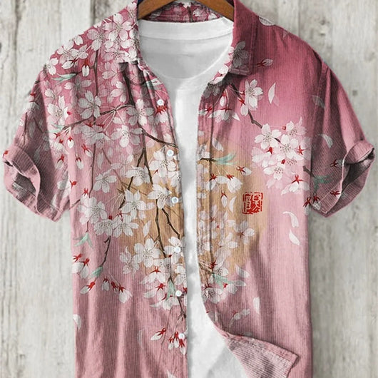 Camisa Casual Holgada para Hombre con Estampado y Botones - Image 12