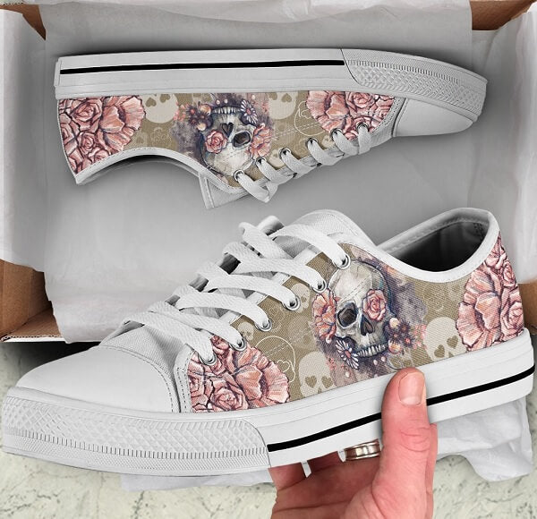 Zapatillas Canvas Casual con Patrón y Suela Negra