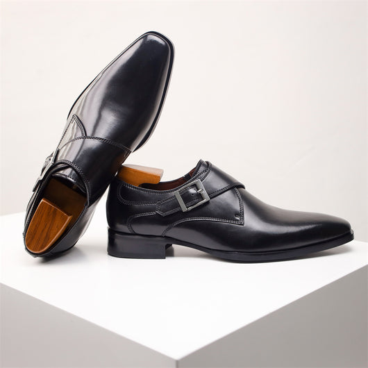 Zapatos Formales de Cuero para Hombre Estilo Británico Punta Cuadrada - Image 11