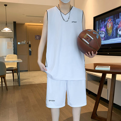 Conjunto Deportivo Casual - Camiseta sin Mangas y Pantalón Corto para Baloncesto - Image 4