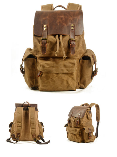 Mochila Casual para Hombre de Lona Encerada - Estilo Moderno con Compartimento para Laptop - Image 18