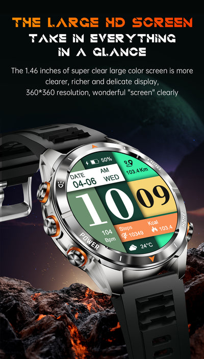 Reloj Inteligente KT80 Pantalla Full HD Batería Mega Llamadas Bluetooth - Image 11