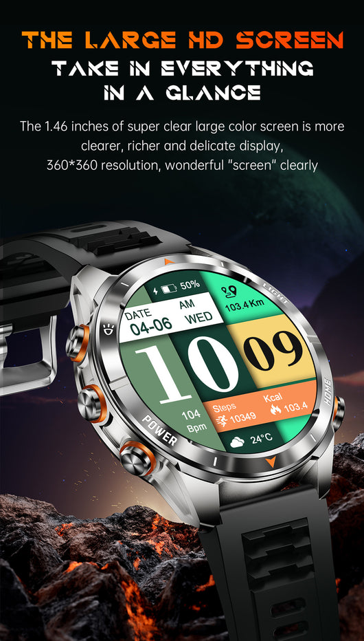Reloj Inteligente KT80 Pantalla Full HD Batería Mega Llamadas Bluetooth - Image 11