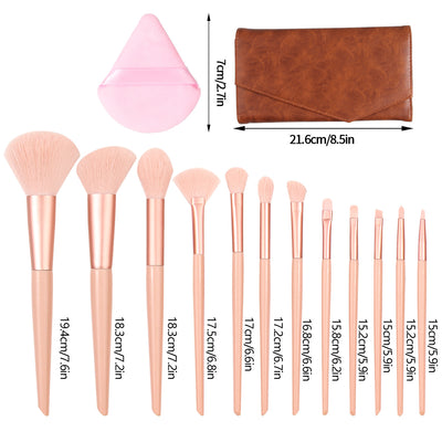Set de 12 Brochas de Maquillaje Profesional Pelo Suave - Image 4