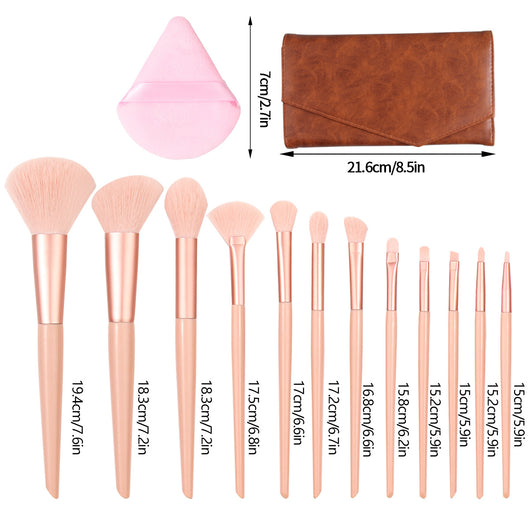 Set de 12 Brochas de Maquillaje Profesional Pelo Suave - Image 4