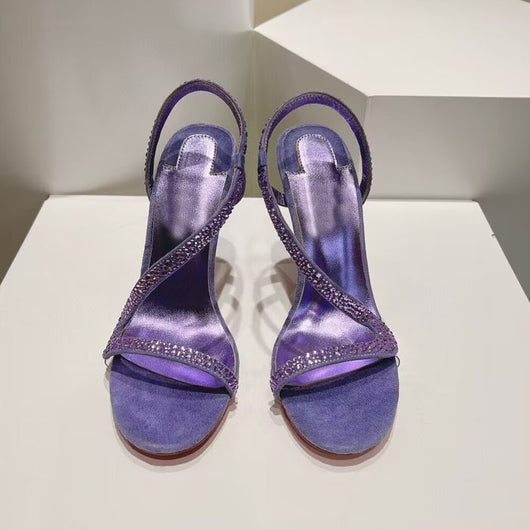 Sandalias de Tacón Alto Stiletto con Pedrería en Forma de Serpiente - Diseño Sexy y Abierto