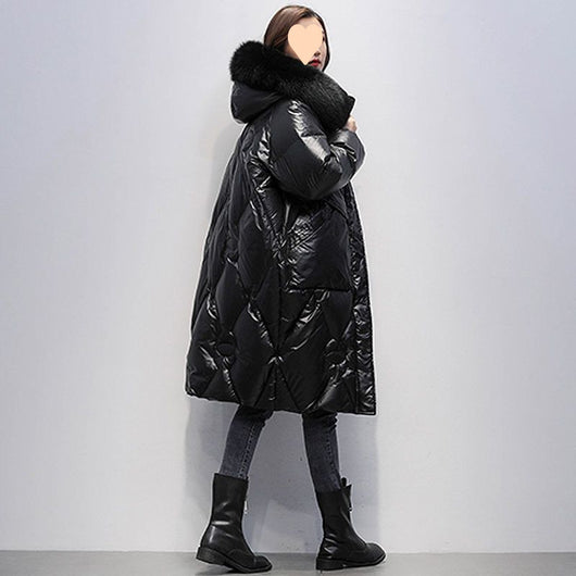 Chaqueta Acolchada Oversized con Capucha y Cuello de Piel - Tallas Grandes - Image 2