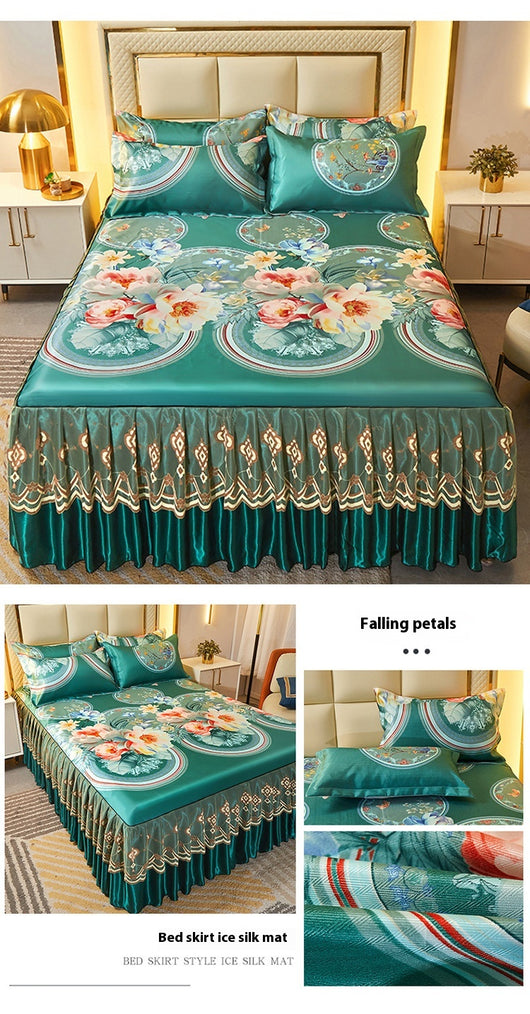 Juego de Cama de 3 Piezas con Sábana Bajera de Fibra Viscosa Premium - Image 40