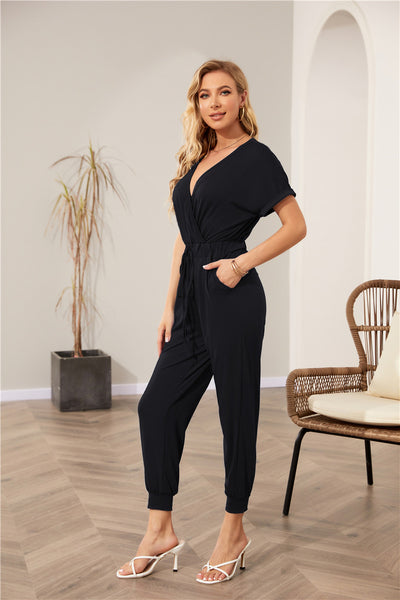 Jumpsuit Casual con Cuello en V y Bolsillos Cruzados - Image 6