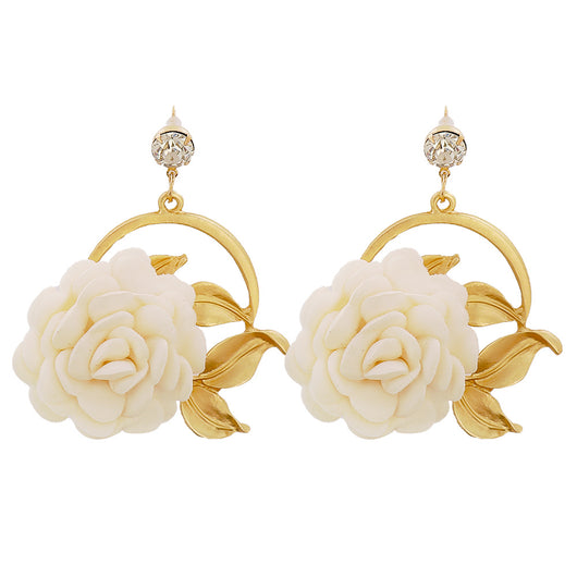 Aretes Colgantes de Tela Floral - Image 6