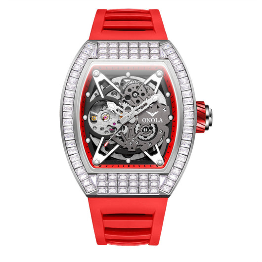 Reloj Automático Mecánico para Hombre con Correa de Silicona y Resistencia al Agua - Image 5