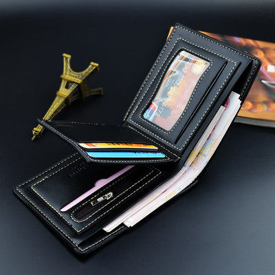 Billetera de Cuero Suave para Hombre con Patrón Lichi y Múltiples Compartimentos - Image 7
