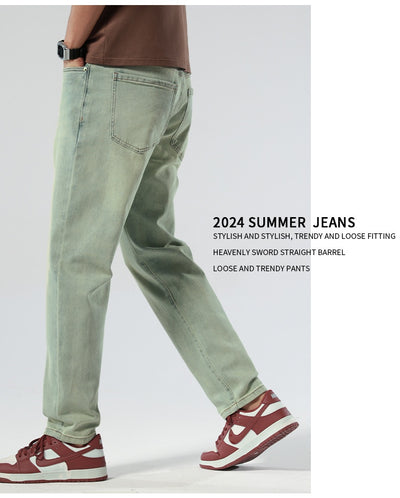 Pantalones Vaqueros Stretch Nostálgicos Slim Fit para Hombre - Image 17