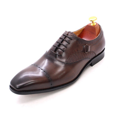 Zapatos de Cuero Tallados Artesanales con Punta Afilada para Negocios - Image 10