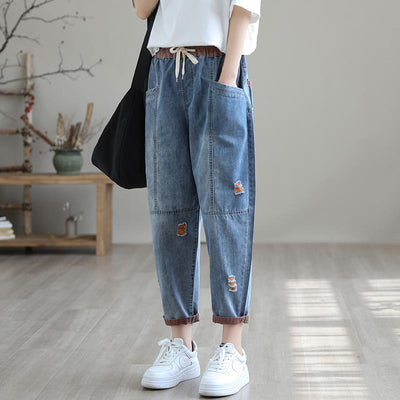 Jeans Rotos de Moda para Mujer - Corte Capri Verano - Image 3