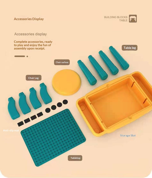 Mesa de Construcción con Bloques Gigantes para Niños - Image 25